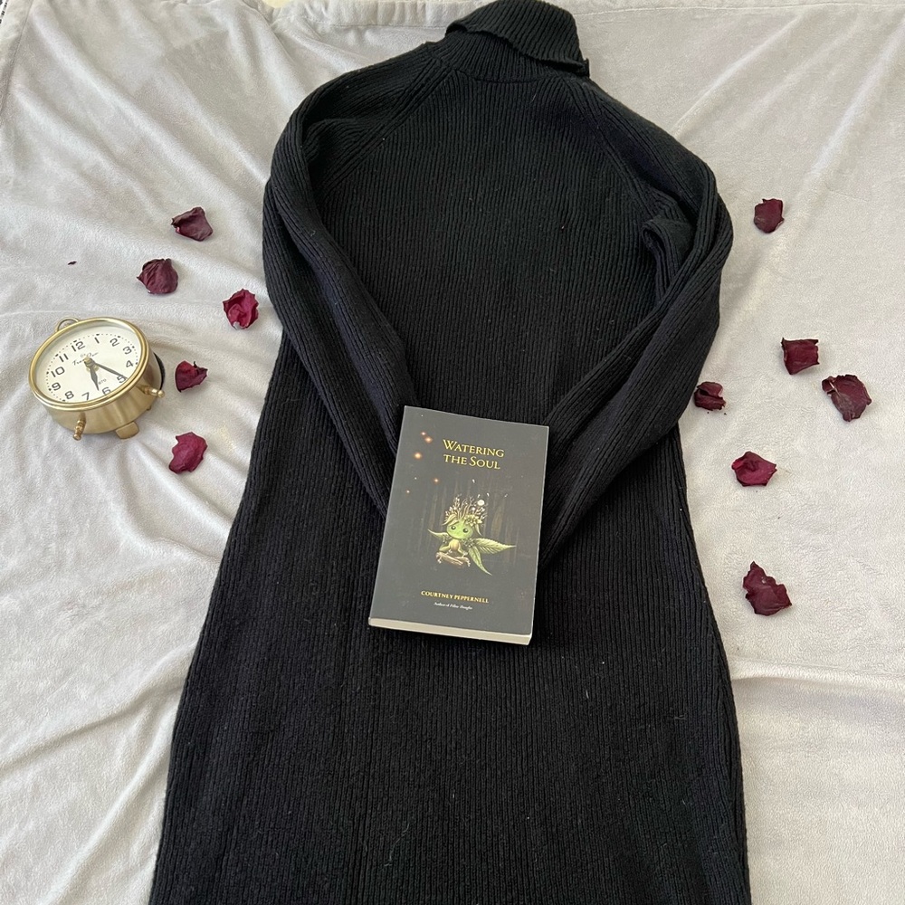 Maternity Black Turtleneck Dress